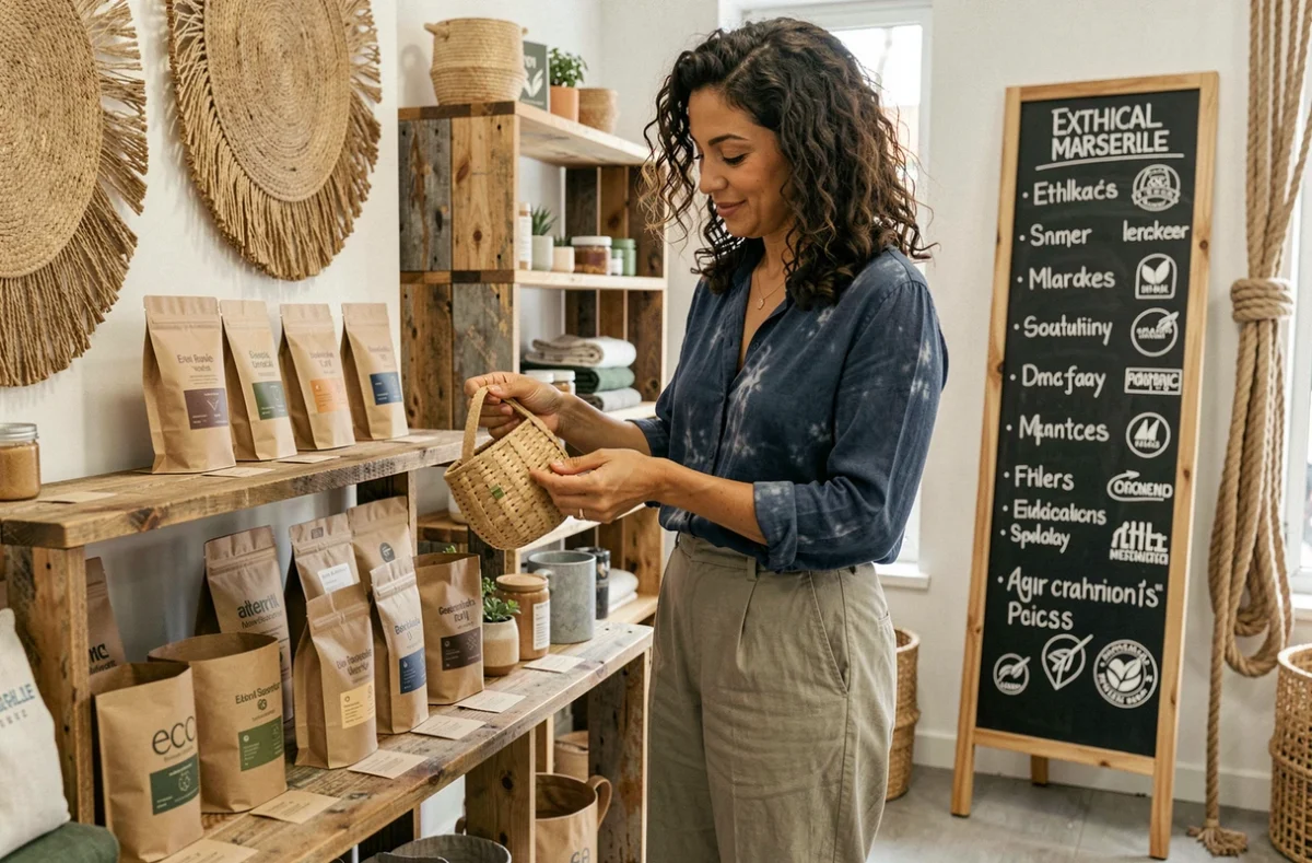 Boutique For Atao à Marseille avec produits éthiques et artisanaux présentés dans un intérieur éco-responsable